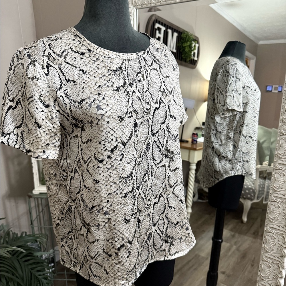 Equipment Riley Silk Python Blouse - image 7